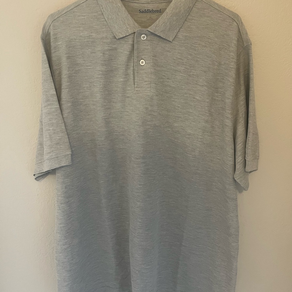 Saddlebred Gray Polo Shirt Classic Design Relaxed Fit